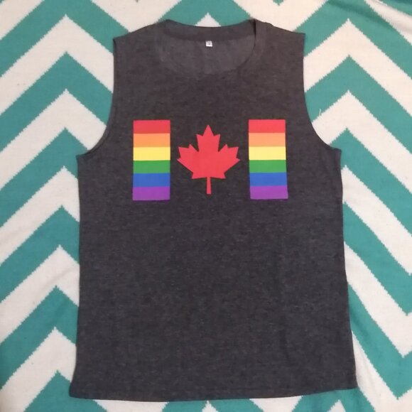 Canada Flag Sleeveless Pride Tee - Picture 1 of 5